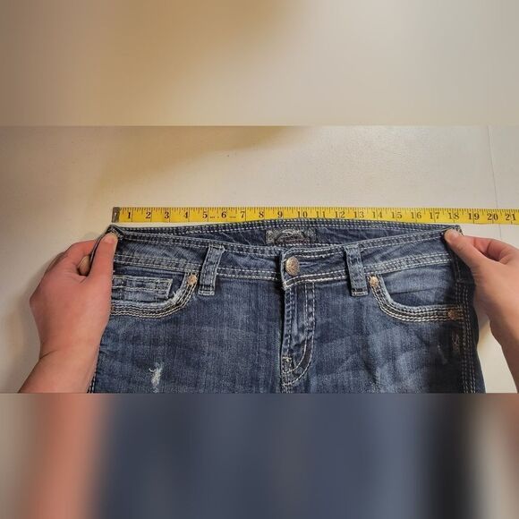 Silver Jeans Twisted Capri Stretch Denim Women's Size 30 Waist - Picture 13 of 13